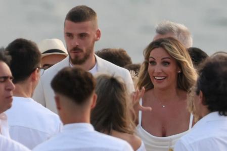 Edurne y David De Gea durante la preboda