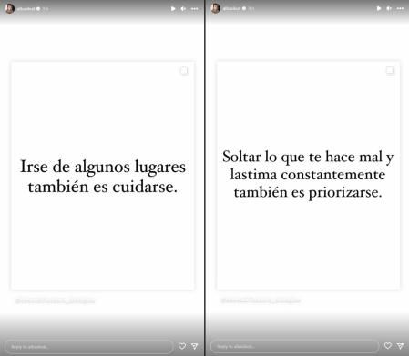 Alba Silva compartía una serie de misteriosos mensajes en su cuenta de Instagram.