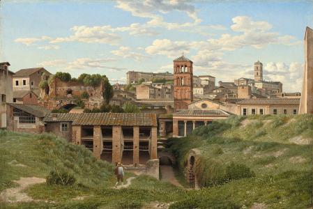 Vista de la Cloaca Máxima tal como aparecía en el año 1814. Óleo sobre lienzo de Christoffer Wilhelm Eckersberg.