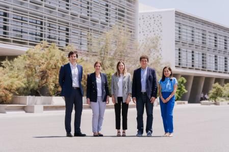 De izquierda a derecha Pepe Peris, director general de Angels; Elena Fernández, directora general de EDEM; Marta Nogueras, directora general de Lanzadera; Nacho Mas, CEO de Startup Valencia, y Karina Virrueta, head of innovation ecosystem de Startup Valencia.