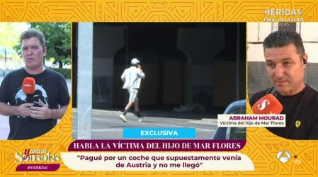 Abraham, víctima de presunta estafa del hijo de Mar Flores, Carlo Constanzia