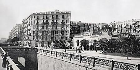 Vista del cine Letamendi desde el lado Besòs.