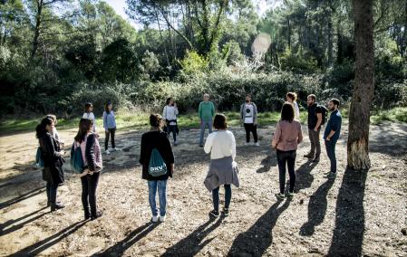 Pausa para la meditación, en Collserola