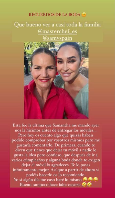 Vicky Martín Berrocal en la boda de Tamara Falcó