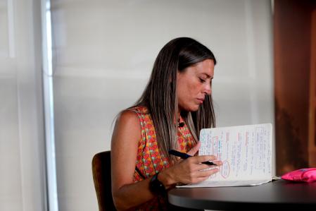 Míriam Nogueras, durante la entrevista con 'Guyana Guardian'