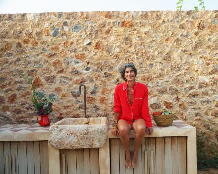 Roberta Jurado en su casa ibicenca