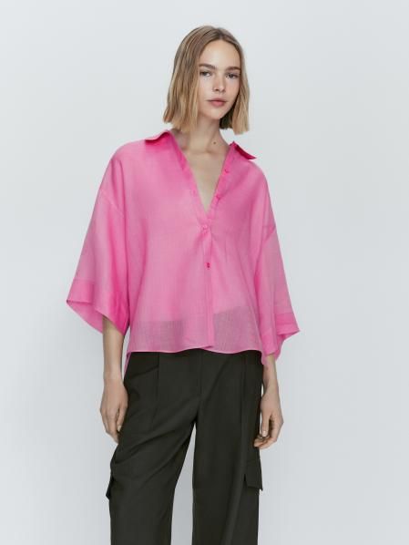 Camisa de ramio de Massimo Dutti (29,95 euros)