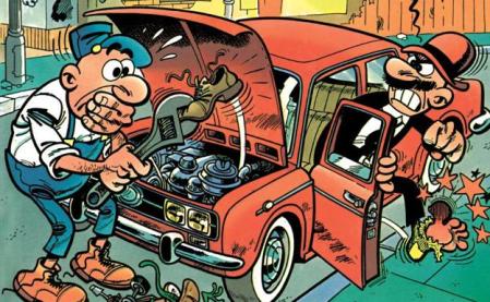 Detalle de una portada de Pepe Gotera y Otilio