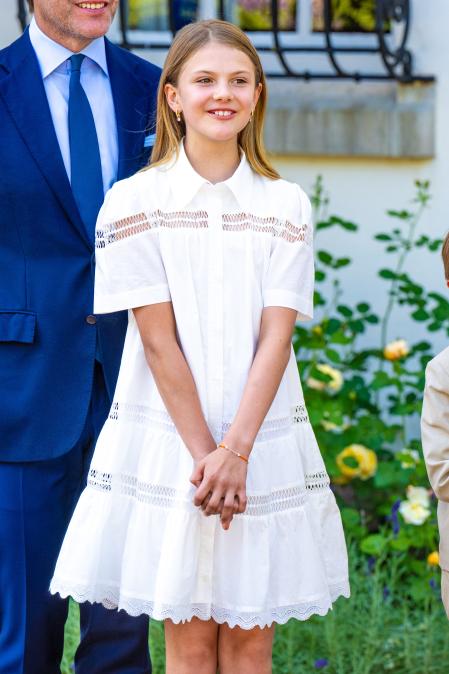 La princesa Estelle con su vestido reciclado