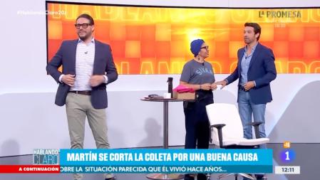 Martín Barreiro dona el pelo a una buena causa