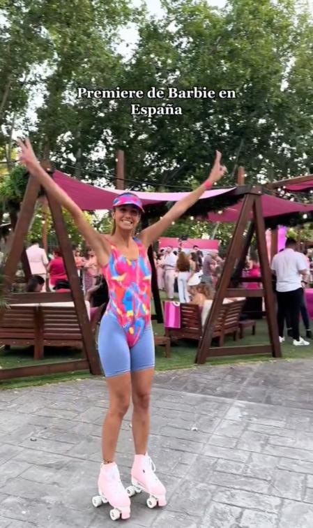 Roxana Zurdo en el estreno de 'Barbie' en Madrid