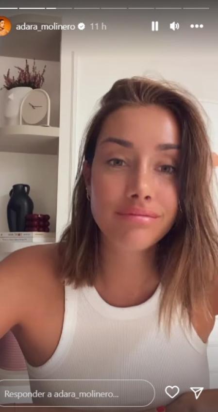 Adara Molinero habla de sus problemas de estómago su Instagram