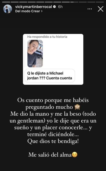 Vicky cuenta cómo fue el encuentro con su ídolo de la infancia