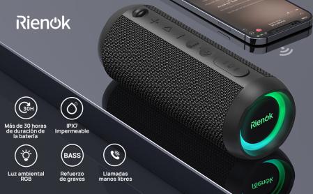El altavoz Bluetooth Rienok, tu compañero musical con una calidad de sonido más clara y potent