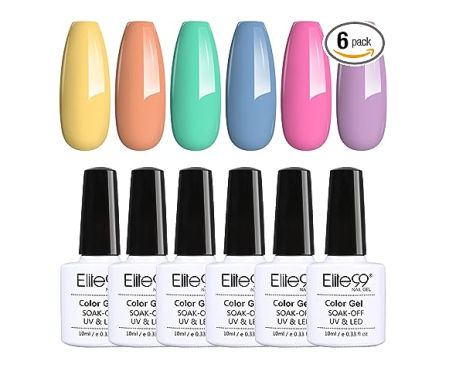 Elite99 6pcs Kit de Esmaltes Semipermanentes de Uñas en Gel