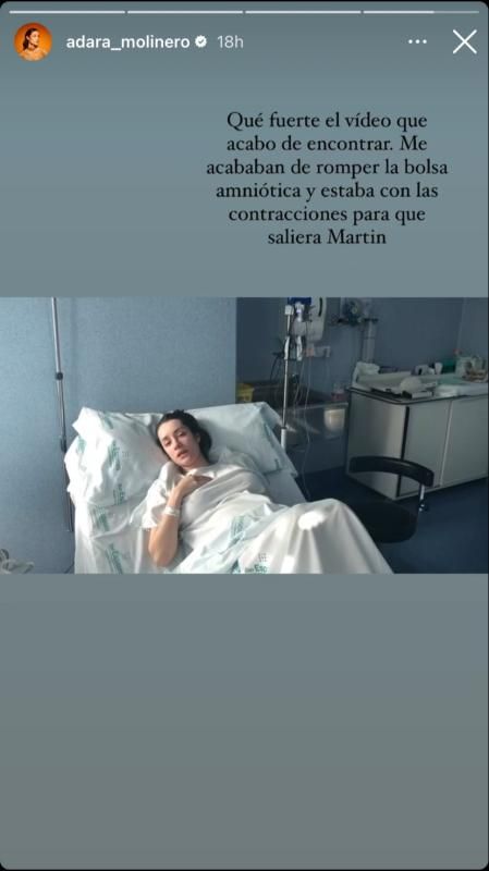 Adara Molinero cuando iba a tener a su bebé