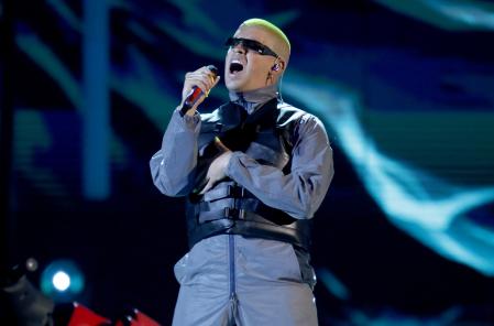 Bad Bunny performs a medley at the Billboard Latin Music Awards on Thursday, April 25, 2019, at the Mandalay Bay Events Center in Las Vegas. (Photo by Eric Jamison/Invision/AP)