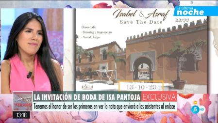 El 'Save The Date' de Isa Pantoja