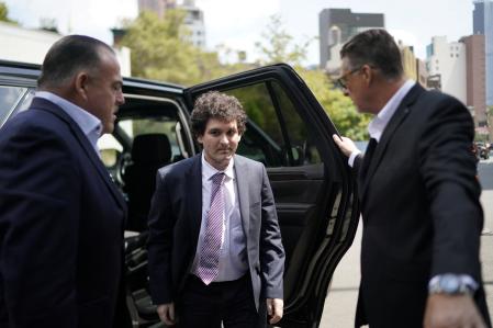 Sam Bankman-Fried, fundador de FTX, a su llegada al tribunal