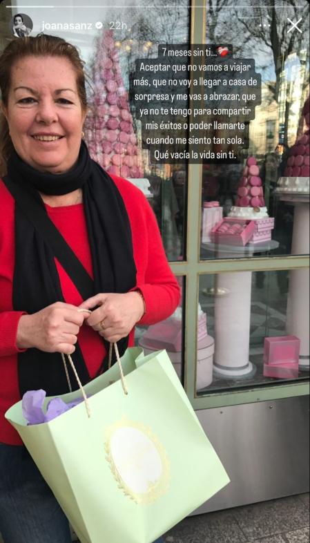 Joana Sanz echa de menos a su madre