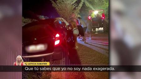 Imágenes del momento del grave accidente de tráfico de Leticia Sabater