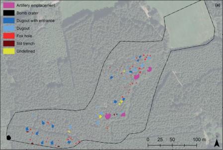 Distintos sitios que jugaron un importante papel durante los enfrentamientos y que han sido descubiertos gracias a la tecnología LiDAR