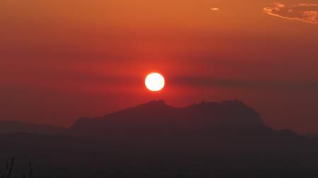 Atardecer en Montserrat.