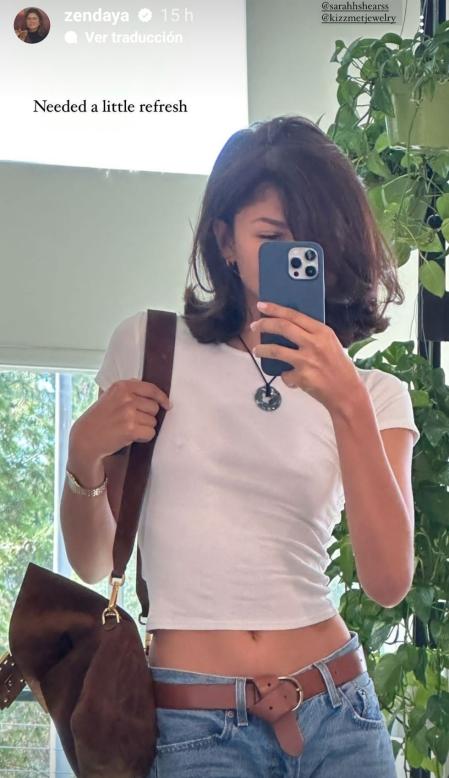 Zendaya muestra su nuevo look tras salir de la peluquería