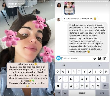 Violeta Mangriñán sufre de dolores de pecho por su embarazo