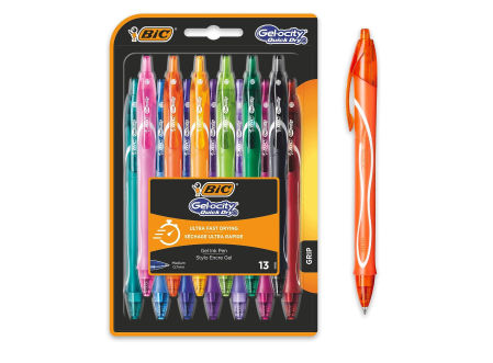 BIC Gel-ocity Quick Dry, pack de 13 bolígrafos de gel de colores surtidos