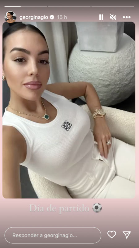 Georgina Rodríguez con el 'tank top' de Loewe