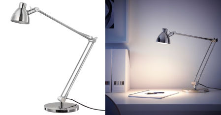 ANTIFONI, lámpara flexo de trabajo, niquelado