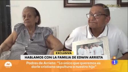 Los padres de Edwin Arrieta quieren repatriar sus cenizas