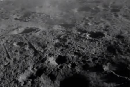 El momento en el cuál se encienden los motores del módulo Vikram para realizar un salto en la superficie de la Luna