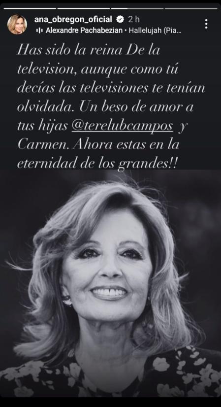 Ana Obregón se despide de María Teresa Campos