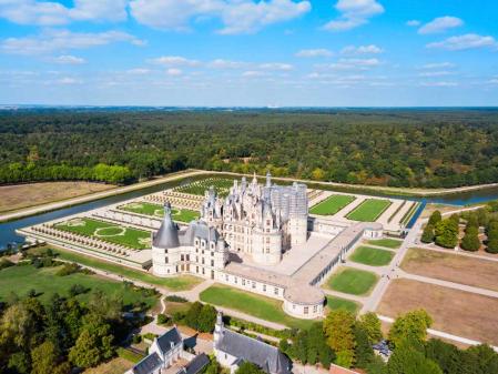 Imagen aérea del castillo de Chambord
