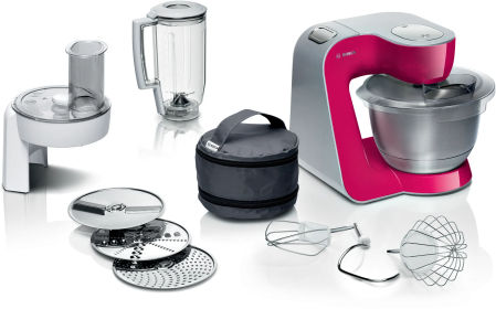Serie 4 Robot de cocina MUM 5 1000 W Rojo, Plateado