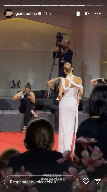 Jessica Goicoechea en la alfombra roja del Festival de Cine de Venecia