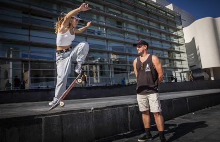 Daniela Terol maniobra bajo la mirada de su padre y entrenador, Iván Terol