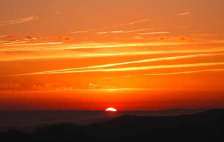 Amanecer en el Coll de Bracons.