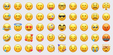 Emojis de expresiones faciales en Apple