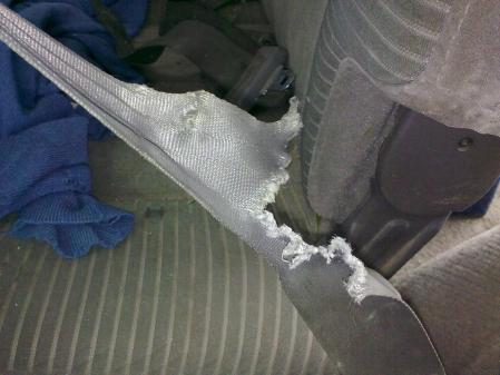 Un cinturón de seguridad en mal estado detectado en una estación de ITV&nbsp;