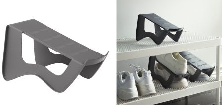 MURVEL, zapatero, gris, 14x14x24 cm