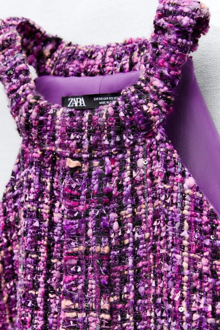 Minivestido de tweed de Zara