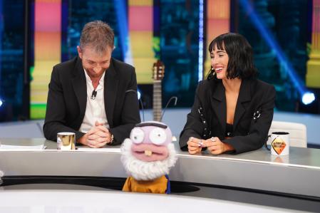 Aitana se sentó junto a Pablo Motos en una nueva visita a 'El Hormiguero'.