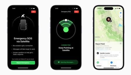 El procedimiento para la conexión en las dos primeras capturas y el aviso que reciben los contactos sobre la localización del usuario