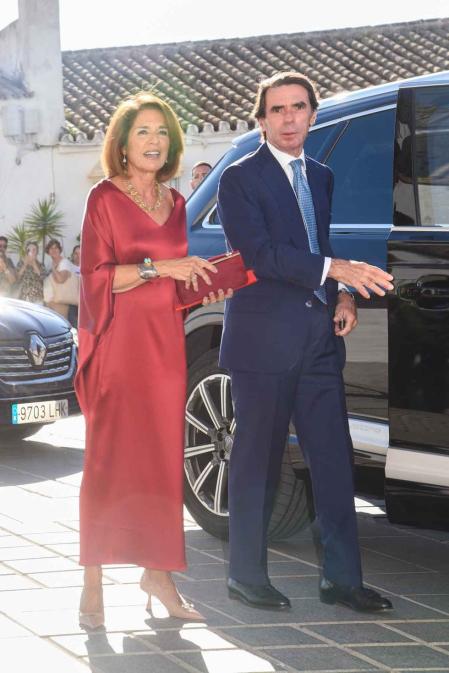 El expreidente del Gobierno José María Aznar junto a su mujer, la exalcaldesa de Madrid, Ana Botella