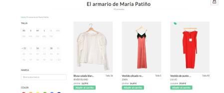 El armario de María Patiño