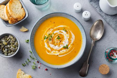 Crema de calabaza y boniato