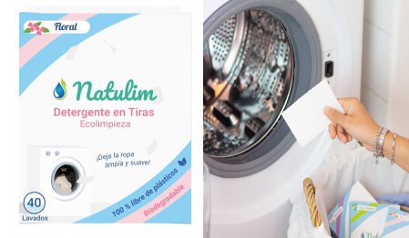 Natulim, detergente en tiras para lavadora